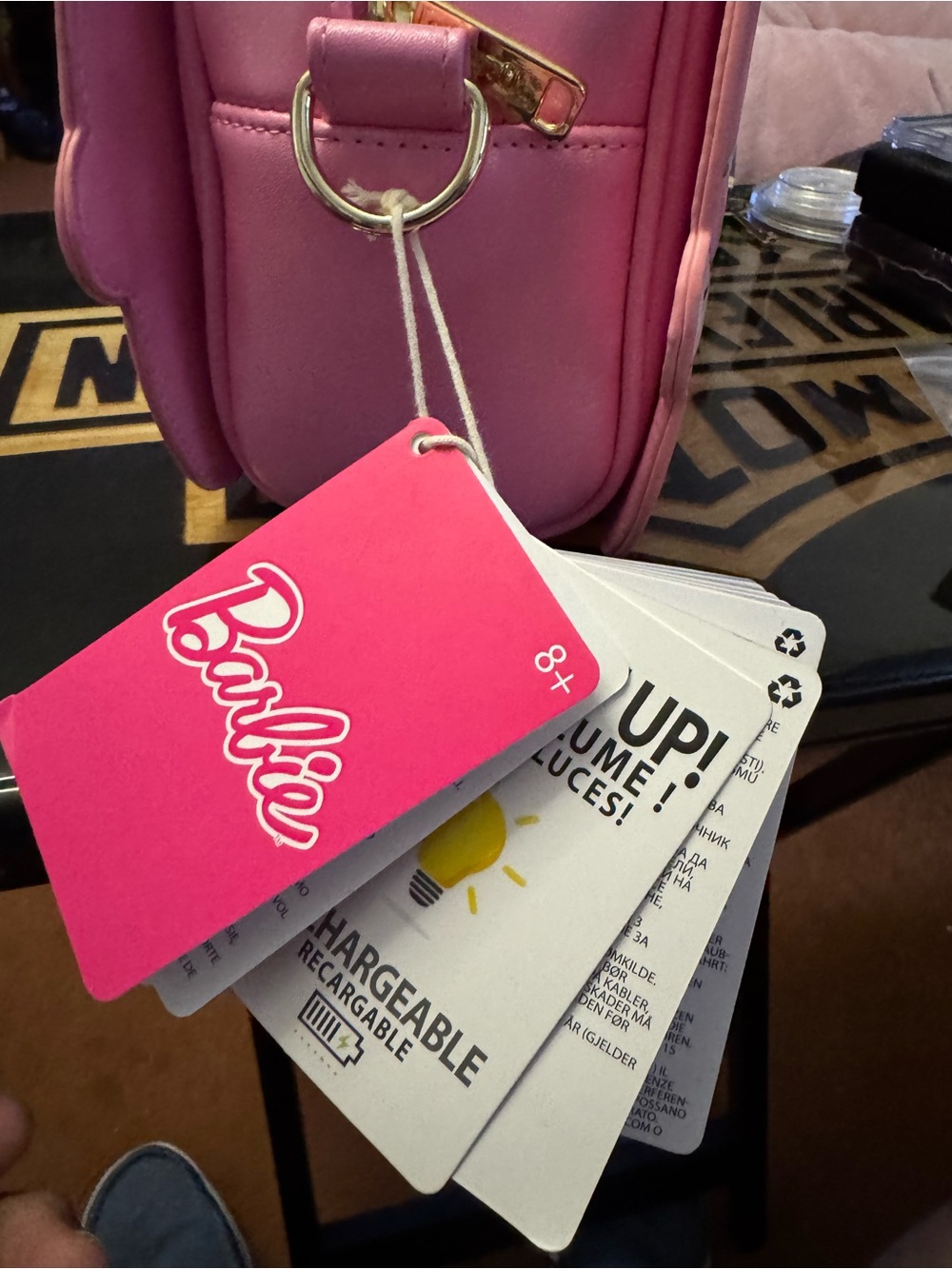 Barbie Pink and Light Pink Malibu License Plate Crossbody Bag - Picture 5 of 8